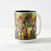 Flüchtige Blick-a-Roo: Baby Kangaroo Delight Zweifarbige Tasse (VorderseiteRechts)