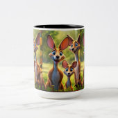 Flüchtige Blick-a-Roo: Baby Kangaroo Delight Zweifarbige Tasse (Mittel)