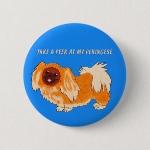 Flüchtige Blick auf meinem Pekingese Button