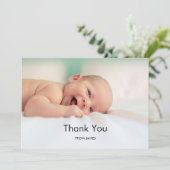 Flüchtige Blick ein Boo hallo wenig Sie Geburt nie Dankeskarte (Stehend Vorderseite)