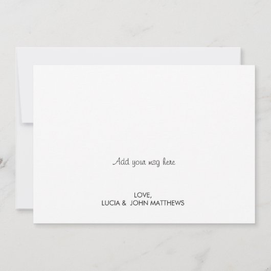 Flüchtige Blick ein Boo hallo wenig Sie Geburt nie Dankeskarte (Rückseite)