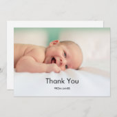 Flüchtige Blick ein Boo hallo wenig Sie Geburt nie Dankeskarte (Vorne/Hinten)