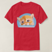 Flüchtige Blick ein Boo Niedlich Little Kitten Art T-Shirt (Design vorne)