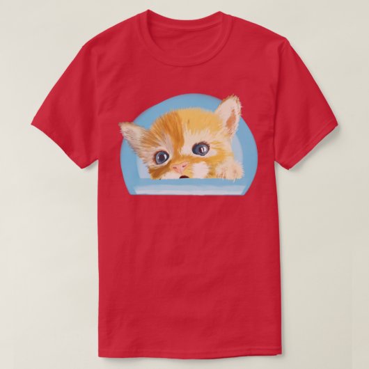Flüchtige Blick ein Boo Niedlich Little Kitten Art T-Shirt (Design vorne)