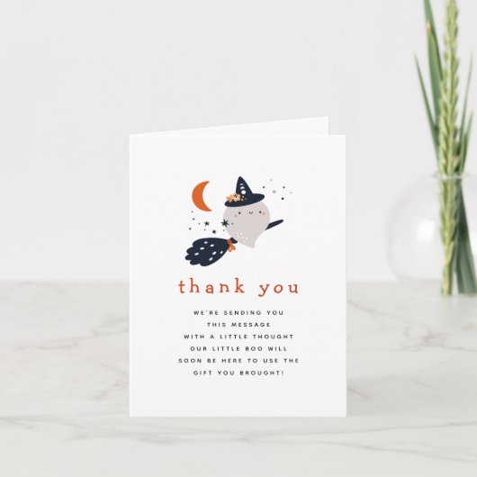 Flüchtige Blick Eine Kinderdusche für Boo Hallowee Dankeskarte (Vorderseite)