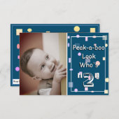 Flüchtige Blick einen Boolook, der 2 Baby Geburtst Dankeskarte (Vorne/Hinten)