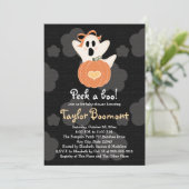 Flüchtige Blick einer Boo Ghost Baby Dusche Einlad Einladung (Stehend Vorderseite)