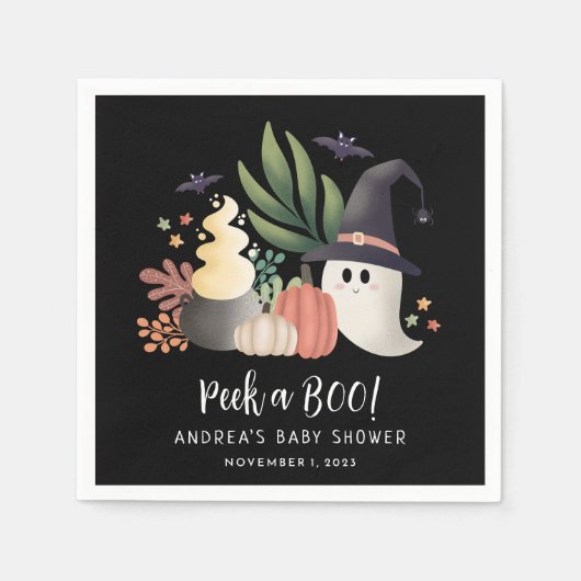 Flüchtige Blick einer Boo Halloween Ghost Baby Dus Serviette (Vorderseite)