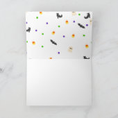 Flüchtige Blick einer Boo Halloween Kinderdusche Dankeskarte (Innenseite)