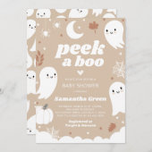 Flüchtige Blick einer Boo Halloween Kinderdusche Einladung (Vorne/Hinten)