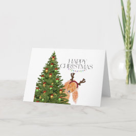 Flüchtige Blick einer Booghundin Weihnachtskarte Karte