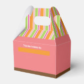 Flüchtige Blick eines Affen Safari Streifen Gastge Geschenkschachtel (Rückseite)