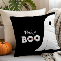 Flüchtige Blick eines Boo Ghost Halloween-Kissen