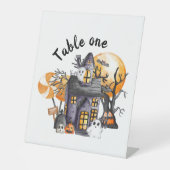 Flüchtige Blick eines BOO Halloween Baby Duschtisc Sockelschild (Vorderseite)