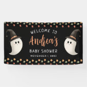 Flüchtige Blick eines Boo Halloween Ghost Baby Dus Banner (Horizontal)