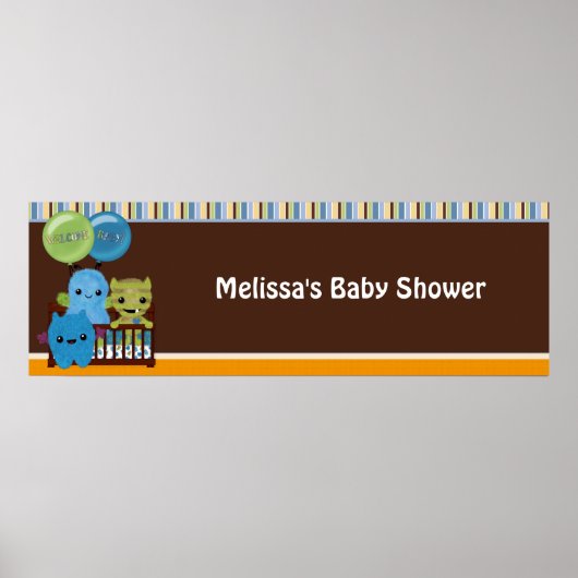 Flüchtige Blick eines Boo MONSTERS Baby Showbanner Poster (Vorne)