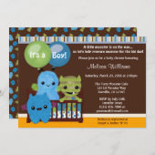 Flüchtige Blick eines Boo MONSTERS Baby Showeinlad Einladung (Vorne/Hinten)