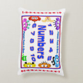 Flüchtige Blick im Vorschulalter - ABC & 1-2-3 Zierkissen (Rückseite(Vertikal))