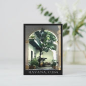 Flüchtige Blick in einen Hof, Havanna, Kuba Postkarte (Stehend Vorderseite)