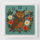 Flüchtige Eule und Blume Uhr (Vorderseite)