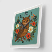 Flüchtige Eule und Blume Uhr (Winkel)