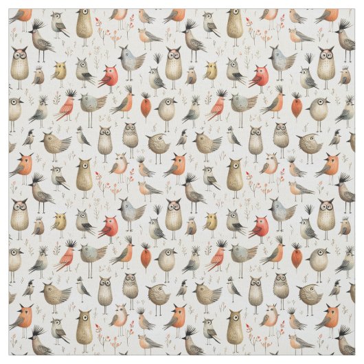 Flüchtige Flügel: Whimsy Bird Stoff (Muster)