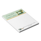 Flüchtige grüne Nähmaschine Notizblock (angewinkelt)