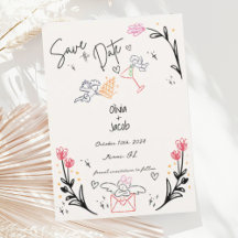 Flüchtige Hand Drawn Cupid Scribble Bow Wedding
