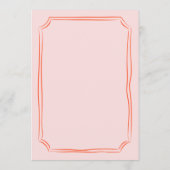 Flüchtige Hand Drawn Fun Retro Hochzeit Menükarte (Rückseite)