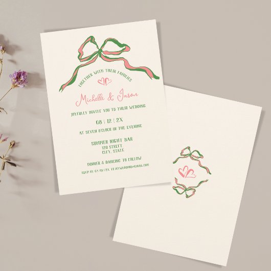 Flüchtige Hand gezogen zeitgenössische Retro-Franz Einladung