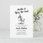 Flüchtige Hand ziehen Verbindung des Knotens Einladung (Stehend Vorderseite)