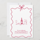 Flüchtige, handgezeichnete Bow-Hochzeit rettet das Einladung (Rückseite)