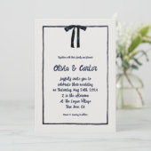 Flüchtige handgezeichnete Hochzeit Einladung (Stehend Vorderseite)