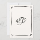 Flüchtige handgezeichnete Hochzeit Einladung (Rückseite)