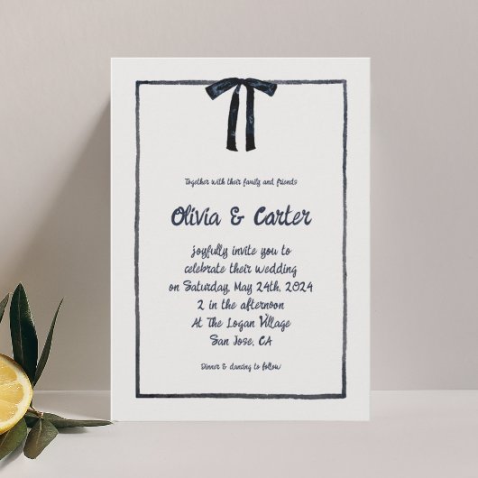 Flüchtige handgezeichnete Hochzeit Einladung