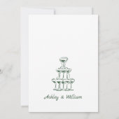 Flüchtige, handgezeichnete Hochzeit rettet das Dat Einladung (Rückseite)