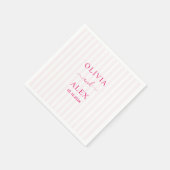 Flüchtige handgezeichnete Hochzeit Serviette (Ecke)
