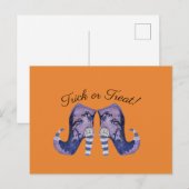 Flüchtige Hexenstiefel Postkarte (Vorne/Hinten)