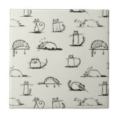 Flüchtige Katzen Fliese (Vorderseite)