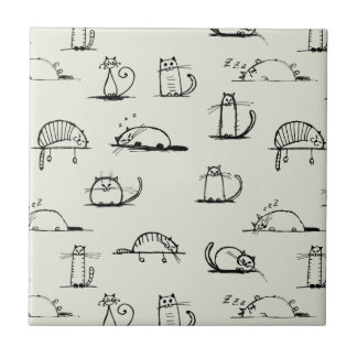 Flüchtige Katzen Fliese