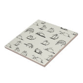 Flüchtige Katzen Fliese (Seite)