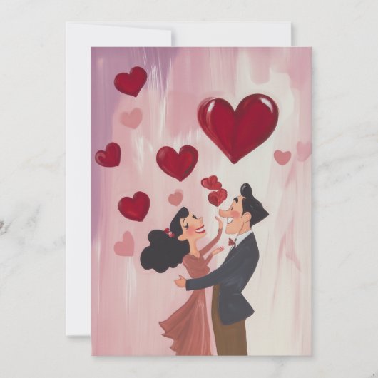 Flüchtige Liebe in der Luft Einladung (Vorderseite)