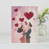 Flüchtige Liebe in der Luft Einladung (Stehend Vorderseite)