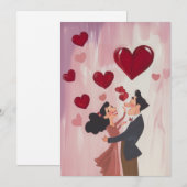 Flüchtige Liebe in der Luft Einladung (Vorne/Hinten)