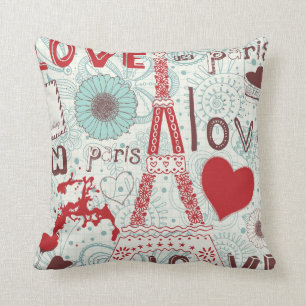 Flüchtige Liebe in Paris Kissen
