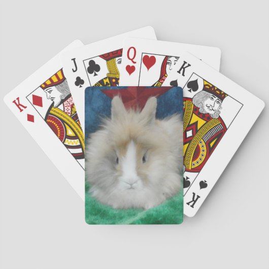 Flüchtige Lionhead-Kaninchen-Spielkarten Spielkarten (Rückseite)