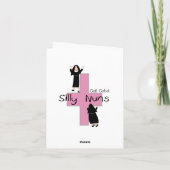 Flüchtige Nonnen mit Balloons Notecards Karte (Rückseite)