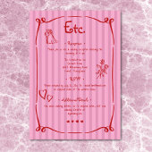 Flüchtige Retro Hand gezogen rosa Rosa Streifen Ho Begleitkarte