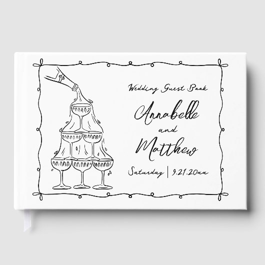 Flüchtige Retrohandkraut Gästebuch (Vorderseite)