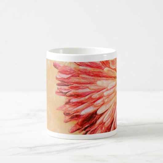 Flüchtige rosa Blume Kaffeetasse (Mittel)
